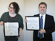 Rachael Grant & Jonathan Sher were honoured at CAUT Council in Ottawa April 30, 2016.