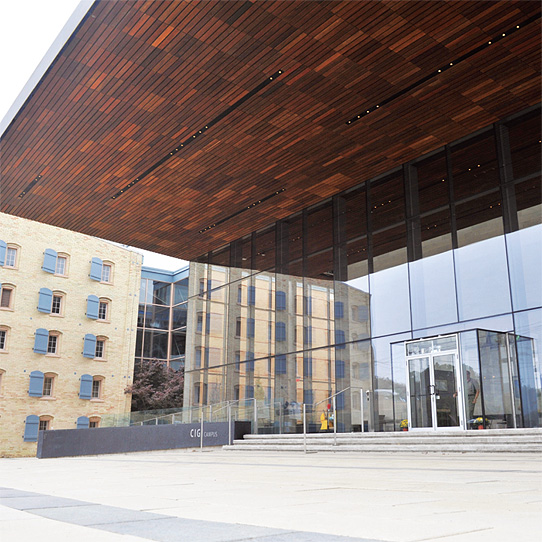 The University of Waterloo’s & Wilfrid Laurier University’s Balsillie School of International Affairs has attracted considerable controversy over its relationship with Jim Balsillie’s private think tank, the Centre for International Governance Innovation, where the school is housed. [Stephen Kearse/Imprint Publications] 