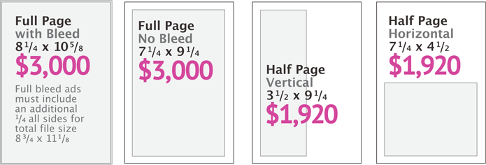 Bulletin Editorial ad sizes and rates 2017-18