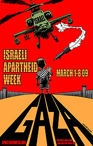 This poster for Israeli Apartheid Week was taken down by staff at Carleton University & the University of Ottawa.