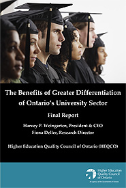 The report, 52 pages called The Benefits of Greater Differentiation of Ontario’s University Sector, supports a centralized planning approach & calls for a system of specialization to be imposed on the province’s universities.